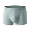 JEsilunmaMY Mens Solid Color Cotton Boxer Trunks Plus Size Mid Waist Underwear with Pouch Moisture-Wicking Boxer Briefs (Green-1PC,XX-Large) view 1