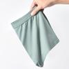 JEsilunmaMY Mens Solid Color Cotton Boxer Trunks Plus Size Mid Waist Underwear with Pouch Moisture-Wicking Boxer Briefs (Green-1PC,XX-Large) view 2