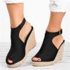 Ladmiple Wedge Shoes For Women Boots Sandals for Women Platform, Flat Wedge Ankle Buckle Sandals with Strap Bowknot Summer Beach Sandals Open Toe Espadrille Platform view 2