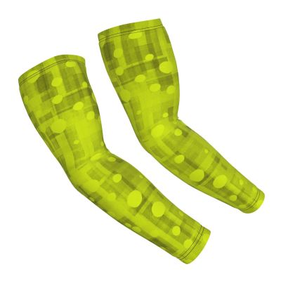 Woyaba Cute green circle bubble vibrant polka dots arm sleeves,farslemers defense gardening sleeves sun protection compression arm sleeves for men,women or teenager