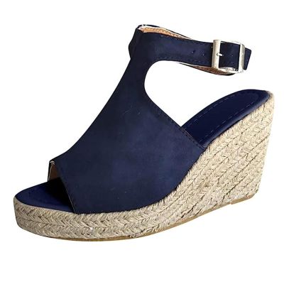 Ladmiple Espadrille Sandals For Women Slip On Espadrilles Sandals for Women Flat,Wedges Sandals Platform Casual Summer Middle Heels Open Toe Sandals