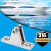 3Pcs Deck Hinge Mount, 316 Stainless Steel Boat Bimini Top Swivel Hinge Deck Side Mount Quick Release 90Deck Hinge for Boat Canoe Kayak view 3