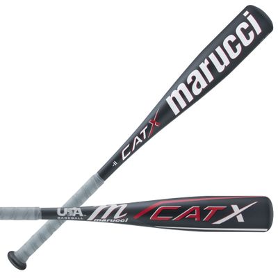 MARUCCI CATX USA -11 Aluminum TEE Ball BAT, Black, 2 5/8" Barrel, 24" / 13 oz
