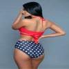2280 Francesca Swimsuit Red/Blue view 1