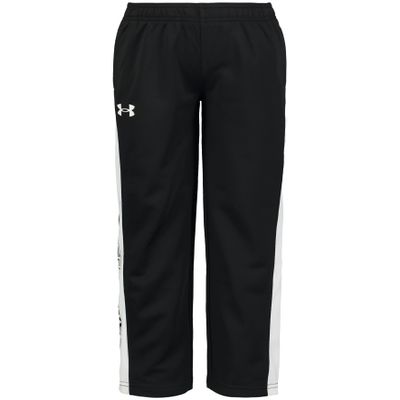 Under Armour Boys' Brawler Warm-Up Sweatpants, Fast Drying and Moisture Wicking, Relaxed Fit, Black/White Fall, 2T