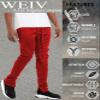 WEIV GEAR Mens Track Pants  Casual Drawstring Elastic Waist Ankle Zipper Skinny Fit Sweatpants Joggers Workout Active Brown view 4