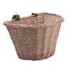 BIUDECO Wicker Boy Girl Bike Basket Sturdy Detachable Front Storage Container Handmade Natural Willow Easy Install for for Outdoor Cycling and Home Use Wood Color view 1