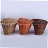 BIUDECO Wicker Boy Girl Bike Basket Sturdy Detachable Front Storage Container Handmade Natural Willow Easy Install for for Outdoor Cycling and Home Use Wood Color view 2