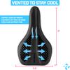 Revere Youth Memory Foam Bike Saddle  Padded Bicycle Saddle for Kids and Youth Bikes, Fits 1624 Inch Kids Bikes view 4