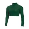 chass Girls Long Sleeve Cropped Bodysuit, Mock Neck Cheerleading Shirt Adult Sizes (Forest Green, XL) view 1
