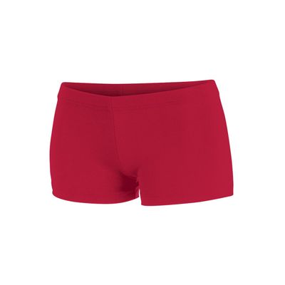 chass Women's Boy-Cut Cheerleading Briefs, Soft Mid-Rise Athletic Shorts (AS, Red)
