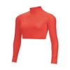 chass Girls Long Sleeve Cropped Bodysuit, Mock Neck Cheerleading Shirt Adult Sizes (Orange, XS) view 1