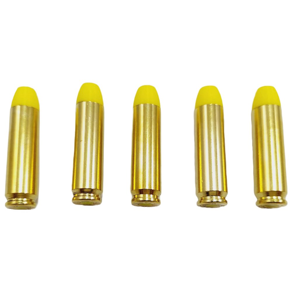 50 Action Express / 50 AE Snap caps - Dummy Training Rounds - Set of 5 (Yellow & Brass)