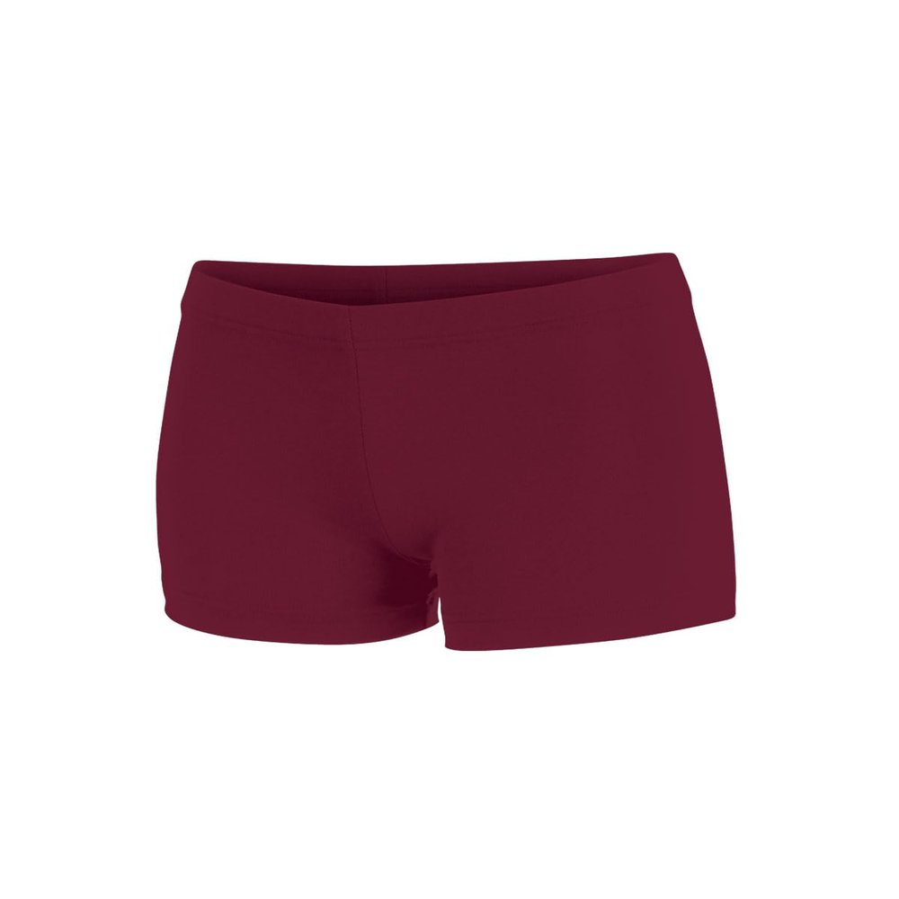 chass Women's Boy-Cut Cheerleading Briefs, Soft Mid-Rise Athletic Shorts (AS, Maroon)