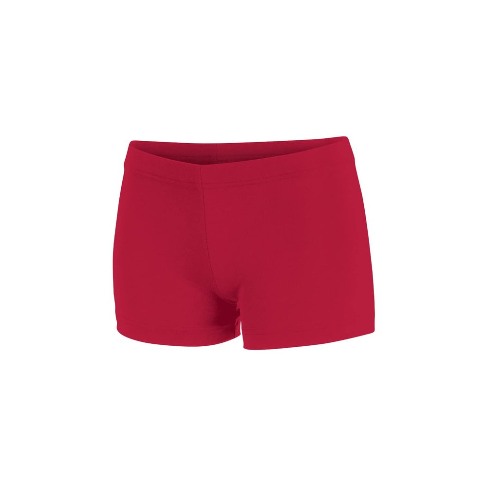 Chass Girls Boy-Cut Cheerleading Briefs, Soft Mid-Rise Athletic Shorts (YXS, Red)