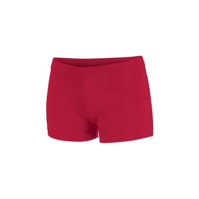 chass Girls Boy-Cut Cheerleading Briefs, Soft Mid-Rise Athletic Shorts (YS, Red)