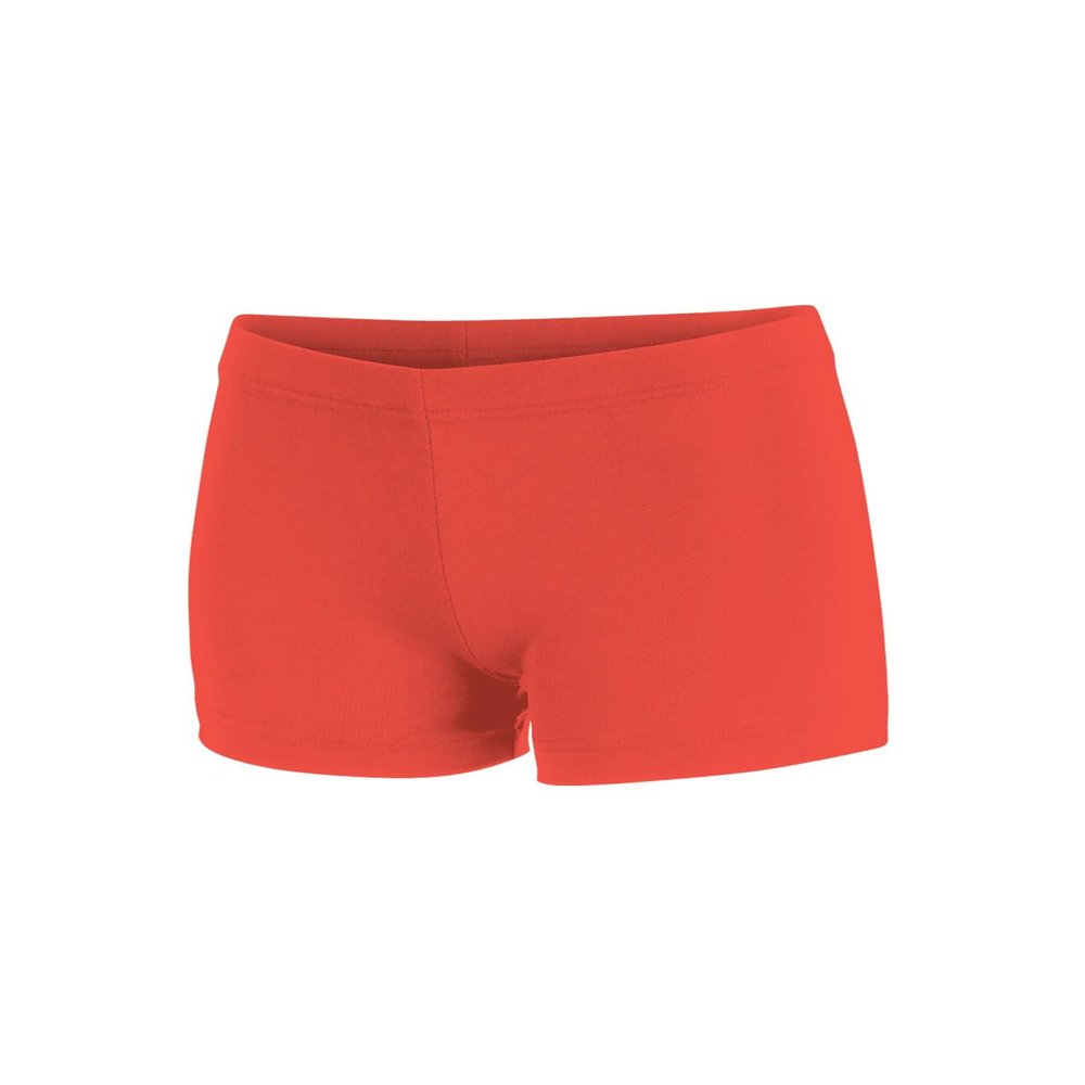 chass Women's Boy-Cut Cheerleading Briefs, Soft Mid-Rise Athletic Shorts (AXL, Orange)