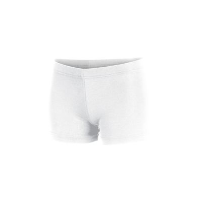 chass Girls Boy-Cut Cheerleading Briefs, Soft Mid-Rise Athletic Shorts (YL, White)
