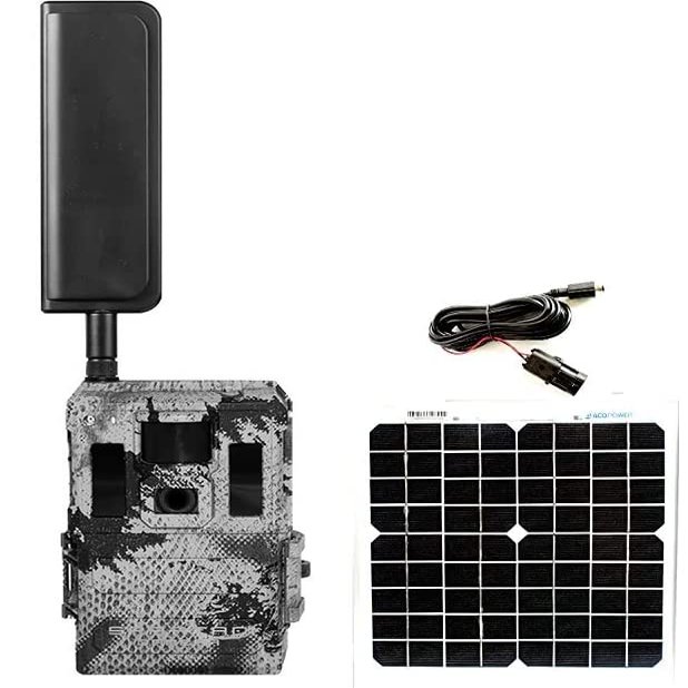 Spartan GoLive 2 Verizon Version 4G LTE Live Stream Dual Remote View Blackout IR Trail Camera with 10W 15in Solar Panel with Panel Cable