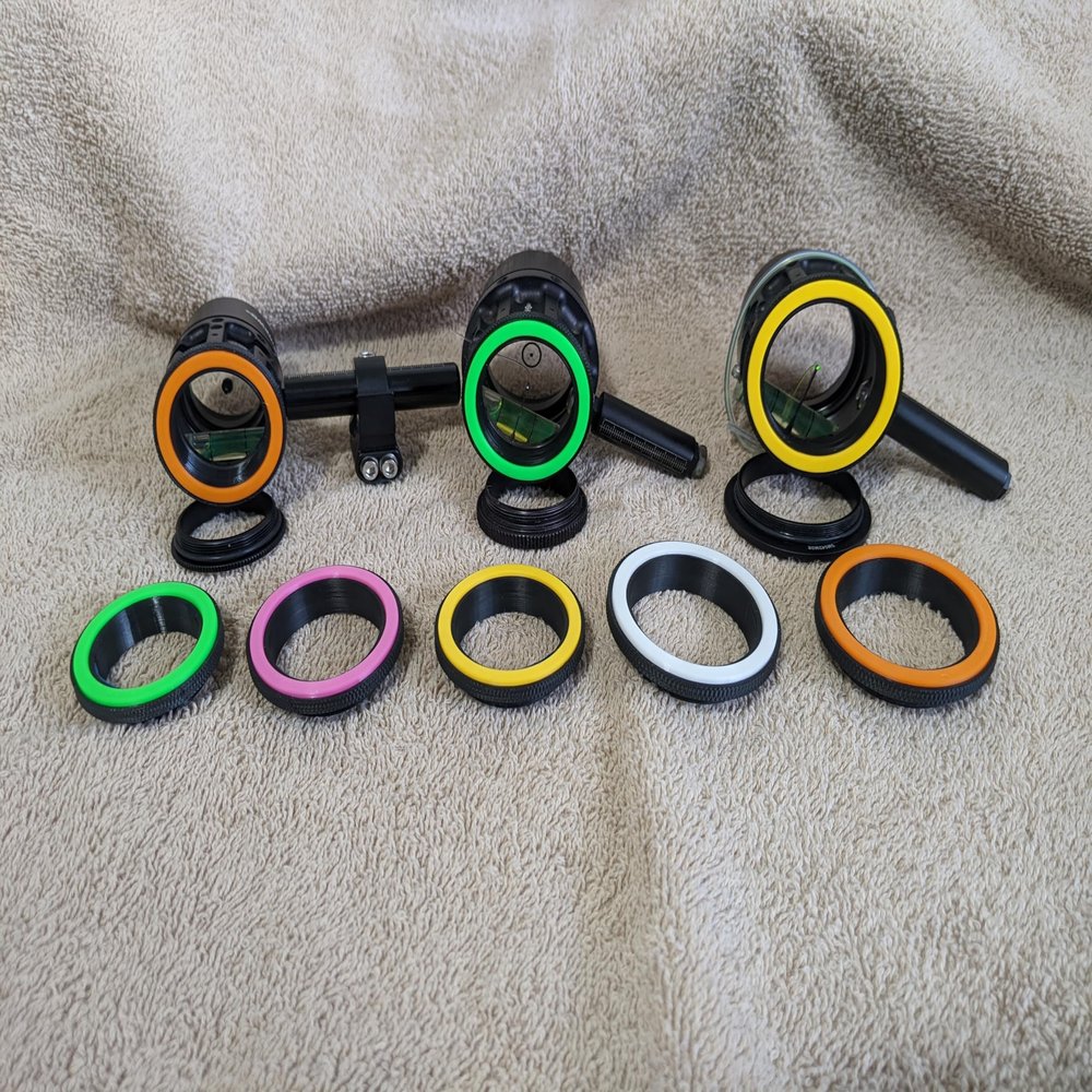*** Fits Shrewd Optum 35/40, Mini Mag29, and Nomad 35/42 *** Torque Ring Indicator - Peep Centering Ring (Orange, MiniMag 29mm)