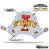 Scale Wear Design Iowa State University ISU Cyclones Football Gloves with Super Stick-Tach Silicone Grip Palms. Men's & Youth Boys Sticky Football Receiver Gloves (White, Adult-M) view 2
