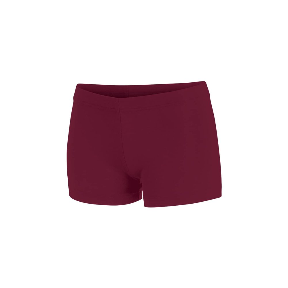 Chass Girls Boy-Cut Cheerleading Briefs, Soft Mid-Rise Athletic Shorts (YL, Maroon)