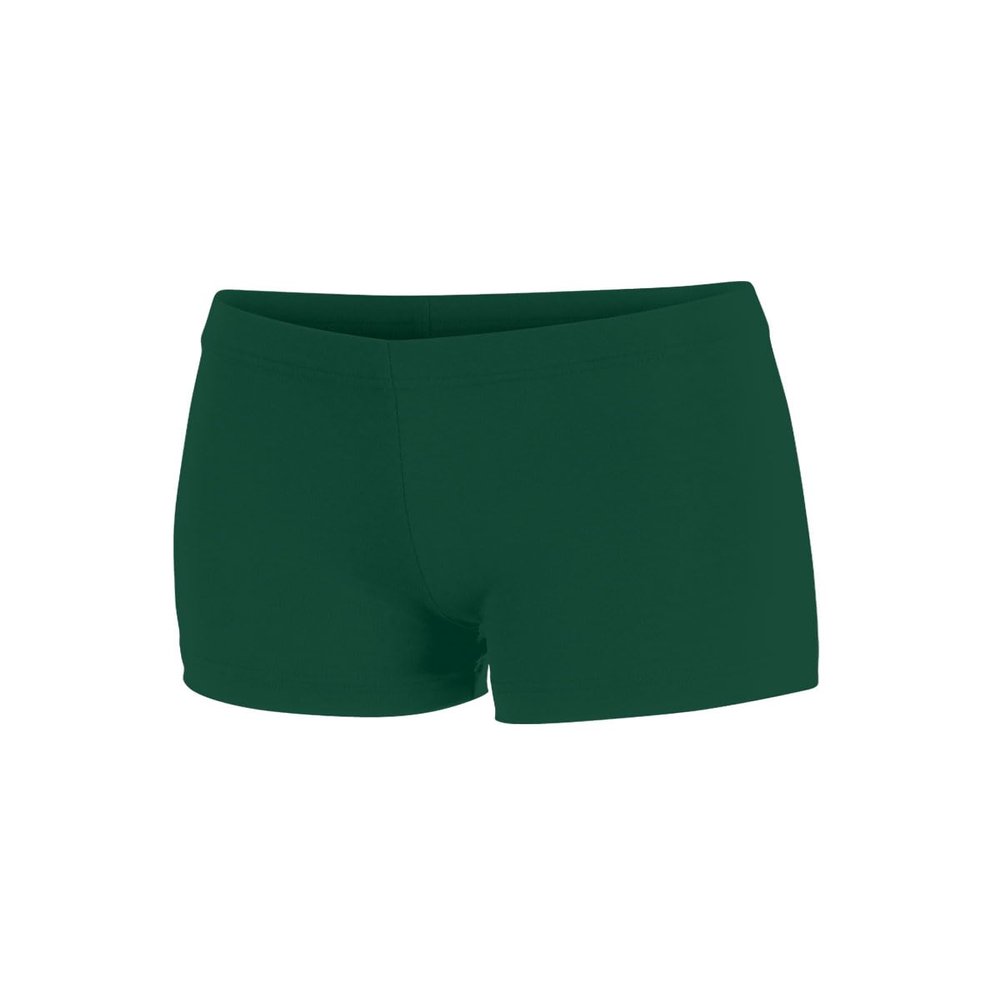chass Women's Boy-Cut Cheerleading Briefs, Soft Mid-Rise Athletic Shorts (AM, Forest Green)