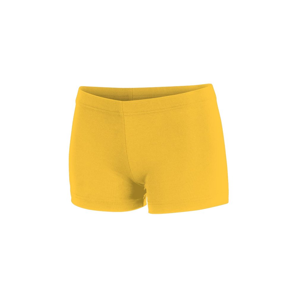 chass Girls Boy-Cut Cheerleading Briefs, Soft Mid-Rise Athletic Shorts (YS, Gold)