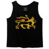 0555. Retro Vintage bob Lion Zion Rastafari Reggae Rasta Men's Tank Top (Black, Small)