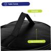 Kisangel Table Tennis Ball Bag Portable Storage Pouch with Zipper and Handle Large Capacity for Training Home Use and Outdoor Ping Pong Ball Holder view 4