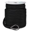 SeaGrace Boat Anchor Line | Double Braided 3/8 Inch x 100 FT Black view 1