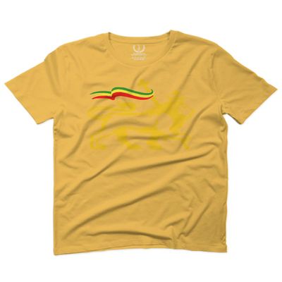 0555. Retro Vintage bob Lion Zion Rastafari Reggae Rasta for Men T Shirt (Gold 2X-Large)