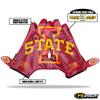 Scale Wear Design Iowa State University ISU Cyclones Football Gloves with Super Stick-Tach Silicone Grip Palms. Men's & Youth Boys Sticky Football Receiver Gloves (Red, Youth-L) view 2