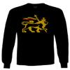 0555. Retro Vintage bob Lion Zion Rastafari Reggae Rasta Men's Long Sleeve t Shirt (Black, 2X Large) view 1