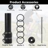Bike Stem Riser Adjustable Bicycle Handlebar Extender Increases Bar Height Up to 5.3" for Most Bicycle Road Bike, MTB, BMX, Cycling (1-1/8" Black) view 2