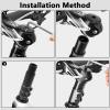 Bike Stem Riser Adjustable Bicycle Handlebar Extender Increases Bar Height Up to 5.3" for Most Bicycle Road Bike, MTB, BMX, Cycling (1-1/8" Black) view 3