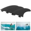 3Pcs Surfboard Fin, Paddle Board Fin, Nylon Fins Set Right Middle Left for Surfboard Paddle Board Accessories Black for Longboard, Surfboard and Paddleboard(Black) view 2