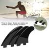 3Pcs Surfboard Fin, Paddle Board Fin, Nylon Fins Set Right Middle Left for Surfboard Paddle Board Accessories Black for Longboard, Surfboard and Paddleboard(Black) view 4