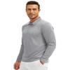 GYMELITE Men's Long Sleeve Polo Shirts Golf Athletic Shirts Quick-Dry Performance Casual Work Outdoor Collared Shirts (LGY S) view 4