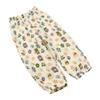 MYGBCPJS Baby Boy Girl 2 Pack Cotton Linen Pants Toddler Floral Graphic Printed Long Bloomers Ankle Length Jogger Trousers view 3