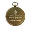 Engravable Antique Brass Pocket Compass with Gift Box | Solid Brass Compass with Optional Hardwood Storage Box and Custom Engraved Plaque for Keepsake or Gift (Graduation - Behind You) view 2