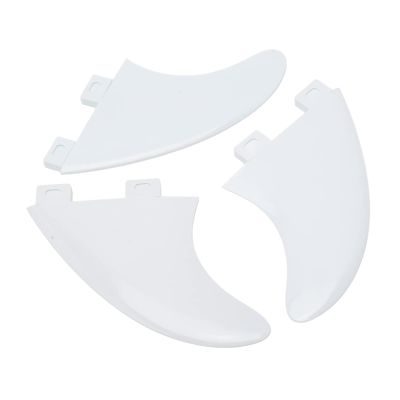 3PCS Surfboard Fin, Paddle Board Fin, Surfboard Fin Replacement PVC Paddle Board Fin Surfboard Accessory for Outdoor(White)