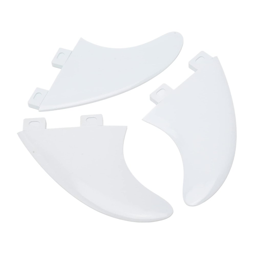 3PCS Surfboard Fin, Paddle Board Fin, Surfboard Fin Replacement PVC Paddle Board Fin Surfboard Accessory for Outdoor(White)