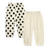 MYGBCPJS Baby Boy Girl 2 Pack Cotton Linen Pants Toddler Floral Graphic Printed Long Bloomers Ankle Length Jogger Trousers view 1