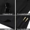 GYMELITE Men's Long Sleeve Polo Shirts Golf Athletic Shirts Quick-Dry Performance Casual Work Outdoor Collared Shirts (SOBK L) Solid Black view 3