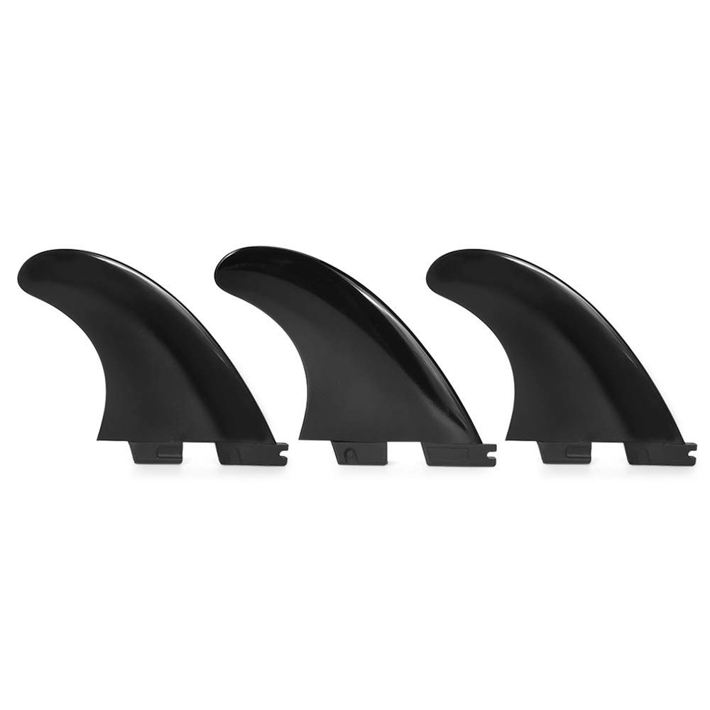 3PCS/Set 2 G5 Paddle Board Fins, Surfboard Fin, Paddle Board Fin, Nylon Plastic Black Professional Surfboard Tail Fin Flexible Surfing Accessory(Black)