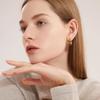 14K Gold Small Chunky Hoop Earrings Hypoallergenic Hammered 925 Sterling Silver Post Hoop Earrings for Women Wide Hoops Earring view 2