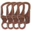 Ahiller Carabiner Clip, Double Anti-Misopening Locking Design, 3" Zinc Alloy Heavy Keychain for Outdoor Camping Hiking, Key Ring Clip (Red Brass-4P) view 1