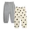 MYGBCPJS Baby Boy Girl 2 Pack Cotton Linen Pants Toddler Floral Graphic Printed Long Bloomers Ankle Length Jogger Trousers view 1