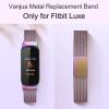 Metal Band for Fitbit Luxe Bands Women Men, Stainless Steel Mesh Loop Adjustable Magnetic Wristband Replacement Strap Compatible with Fitbit Luxe Fitness and Wellness Tracker (Colorful) view 2